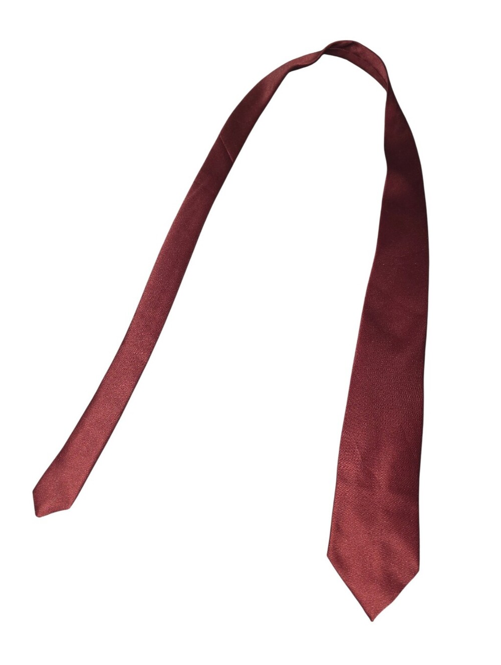 6/8/55. Men's Matthew Cody Burgundy Satin Neck Tie